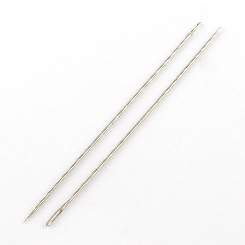 Pärlnålar i järn platinafärgade 100 mm, 2-pack