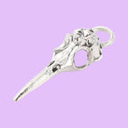 Tibetansk Berlock Korpskalle antiksilver, 1 st