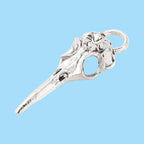 Tibetansk Berlock Korpskalle antiksilver, 1 st
