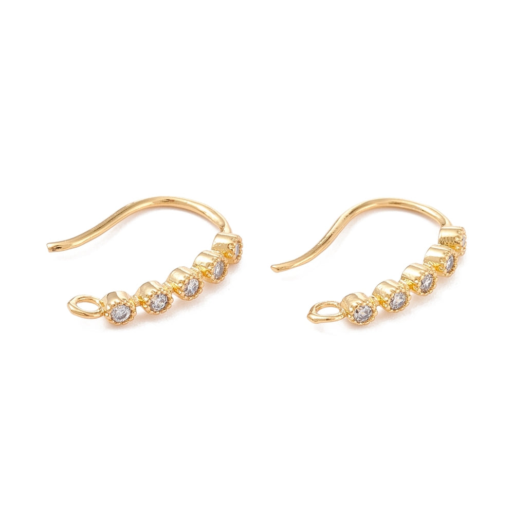 Krokörhängen med fem cubic zirconia i 18K guldplätering.