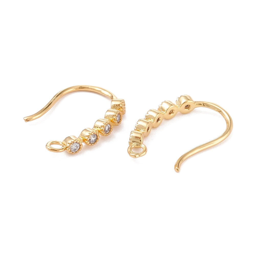Krokörhängen med fem cubic zirconia i 18K guldplätering.