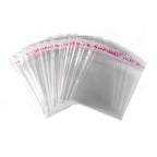 Cellofanpåsar innerdiameter 5x5cm med självhäftande förslutning, 100-pack