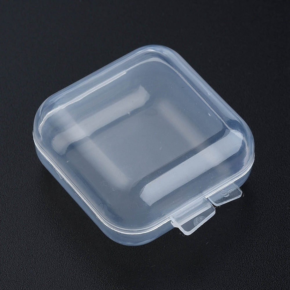 Förvaringsbox för mindre smyckesdelar transparent 40x35x18mm, 4-pack