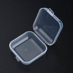 Förvaringsbox för mindre smyckesdelar transparent 40x35x18mm, 4-pack