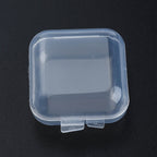 Förvaringsbox för mindre smyckesdelar transparent 40x35x18mm, 4-pack