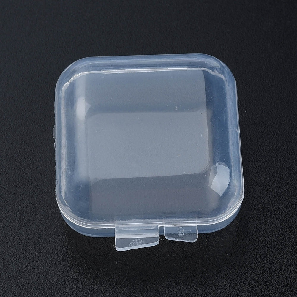 Förvaringsbox för mindre smyckesdelar transparent 40x35x18mm, 4-pack