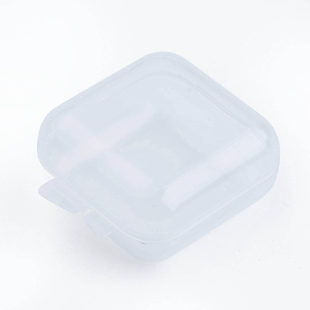 Förvaringsbox för mindre smyckesdelar transparent 40x35x18mm, 4-pack