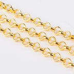 Rolokedja i järn guld 4 mm, 1 meter