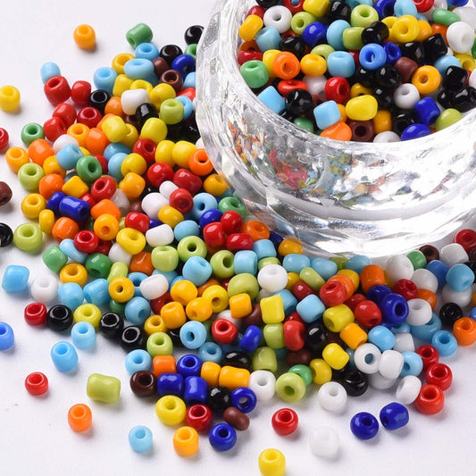 Seed Beads 2mm, 3mm eller 4mm Mixade färger, 30 gram