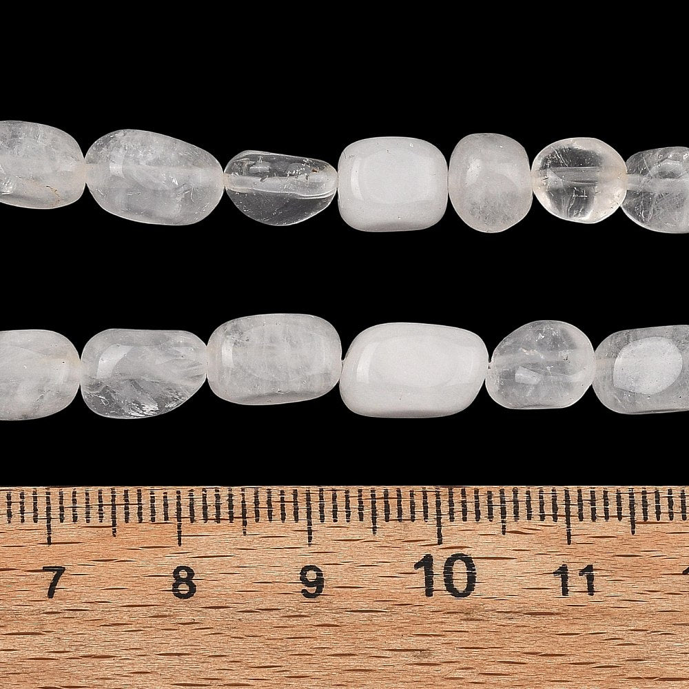 Bergskristall Kvarts nuggets 7-11mm, 1 sträng (18cm)