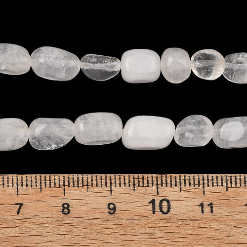 Bergskristall Kvarts nuggets 7-11mm, 1 sträng (18cm)