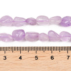 Ametist lavendelfärgade nuggets 6-12mm, 1 sträng (19cm)