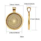 Cabochoninfattningar i antikguld i 4-pack detaljbilder.