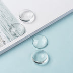 Cabochons i glas rund 30 mm klara, 4-pack