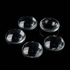 Cabochons i glas rund 30 mm klara, 4-pack