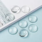 Cabochons i glas rund 30 mm klara, 4-pack