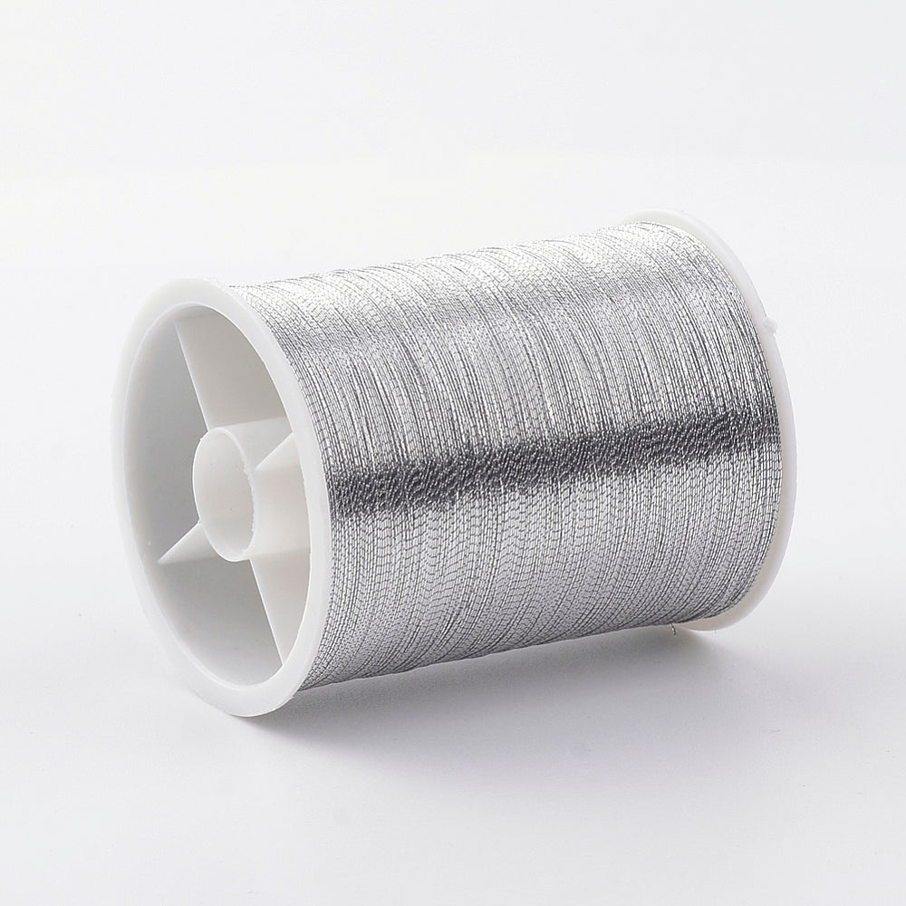 Smyckestråd metallictråd silver 0,1 mm, 1 rulle (55 m)
