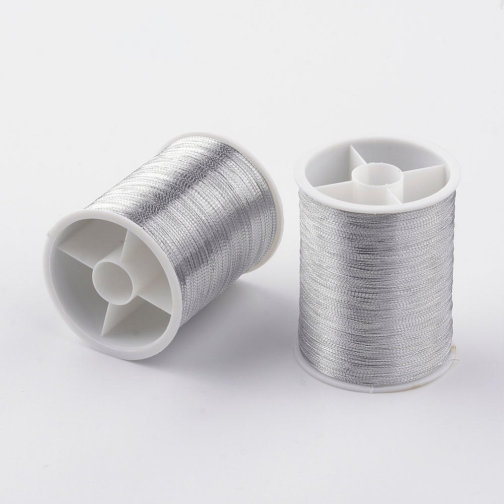 Smyckestråd metallictråd silver 0,1 mm, 1 rulle (55 m)