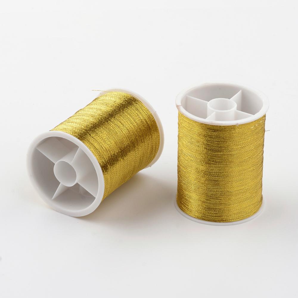 Smyckestråd broderitråd metallictråd guld 0,1 mm, 1 rulle (55 m)