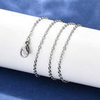 Halsband kabelkedja rostfritt stål 44,9 cm nickelfri, 4-pack