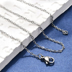 Halsband kabelkedja rostfritt stål 44,9 cm nickelfri, 4-pack