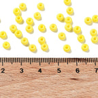Seed Beads 4x3mm Gul Ugnshärdad, 30 gram (ca 350st)