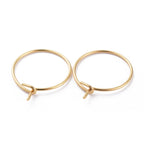 Creolörhängen Hoops 15mm 18K Guldpläterade Nickelfria, 6-pack