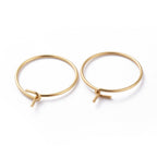 Creolörhängen Hoops 15mm 18K Guldpläterade Nickelfria, 6-pack