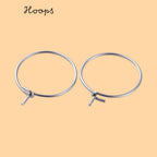 Creolörhängen Hoops 15mm Rostfritt stål Nickelfria, 6-pack