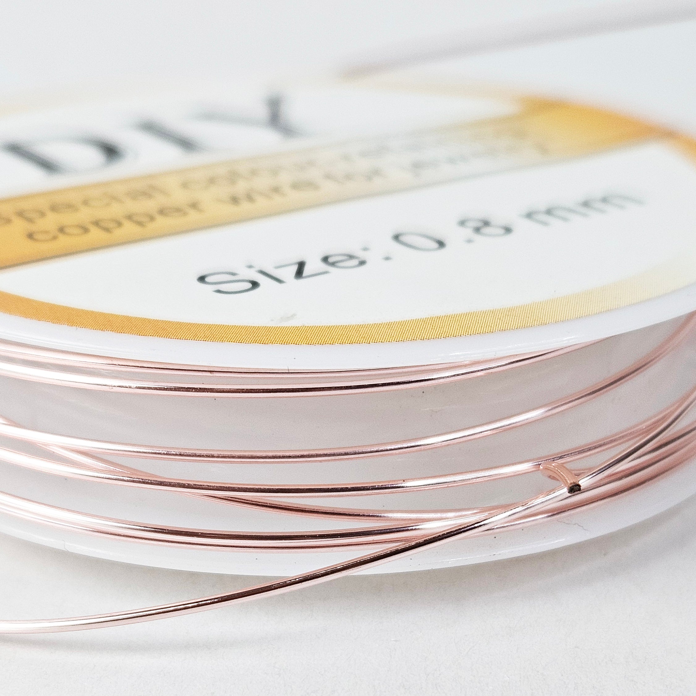 Koppartråd Tarnish-resistant 0,8 mm för wirewrapping Rosa, 1 rulle (1,5 m)