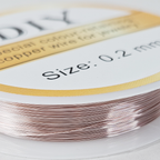 Koppartråd Tarnish-resistant 0,2 mm för wirewrapping Rosa, 1 rulle (18 m)