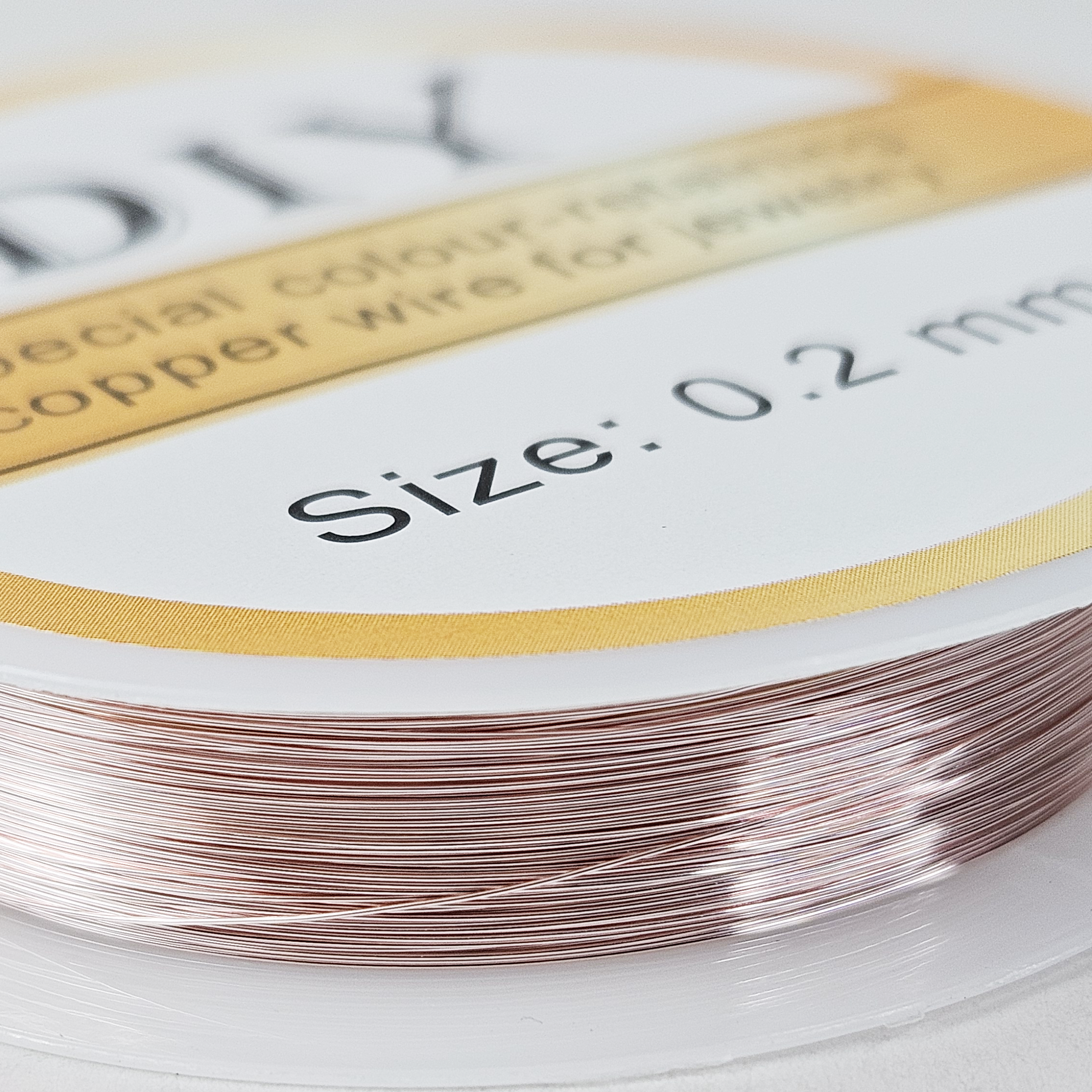 Koppartråd Tarnish-resistant 0,2 mm för wirewrapping Rosa, 1 rulle (18 m)