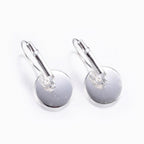 Ramberlock Örhängen Silverpläterade 12mm bricka för Cabochons Flatbacks, 10st