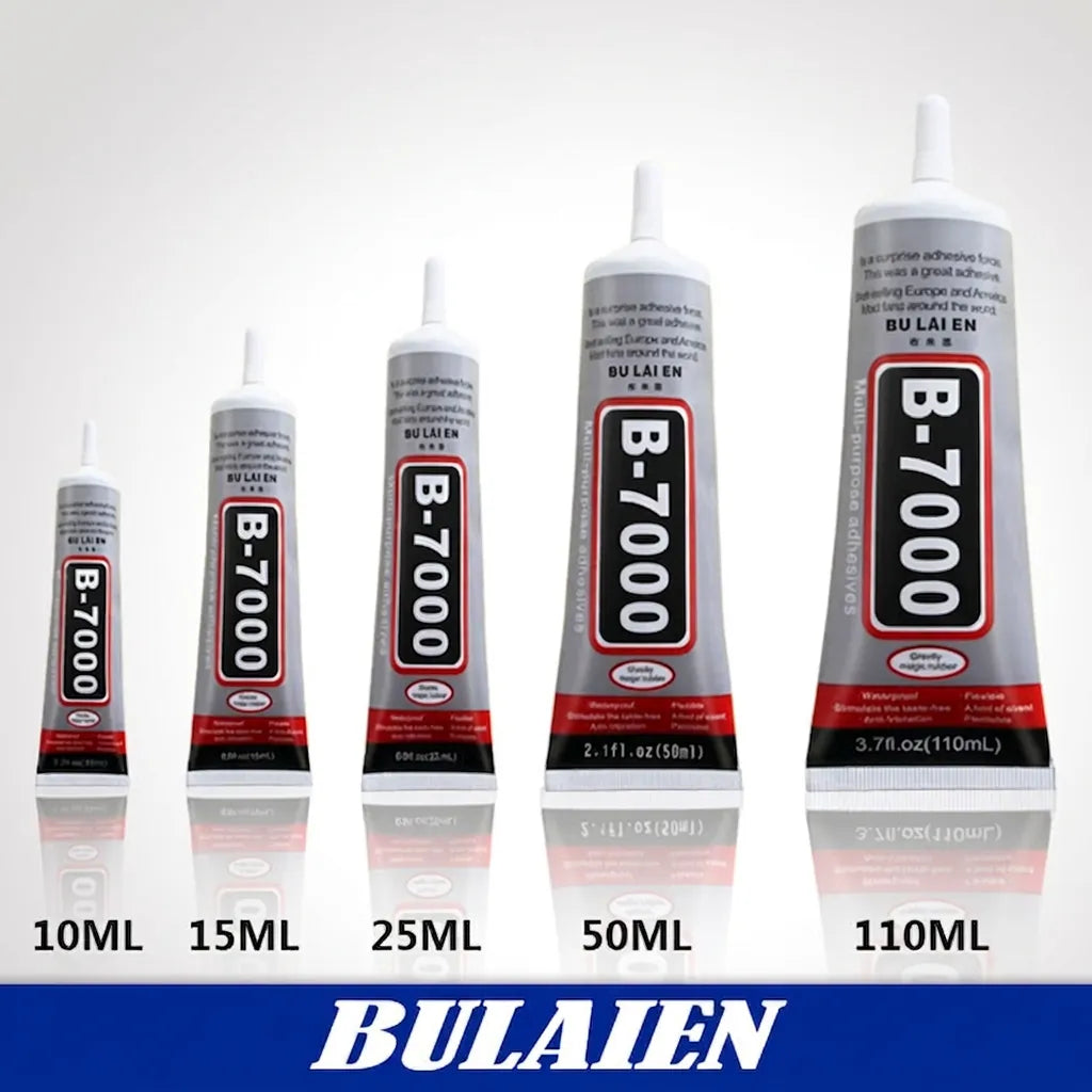 B-7000 Kontaktlim med precisionspip transparent för bl.a. glas, resin, 1 tub med 10ml
