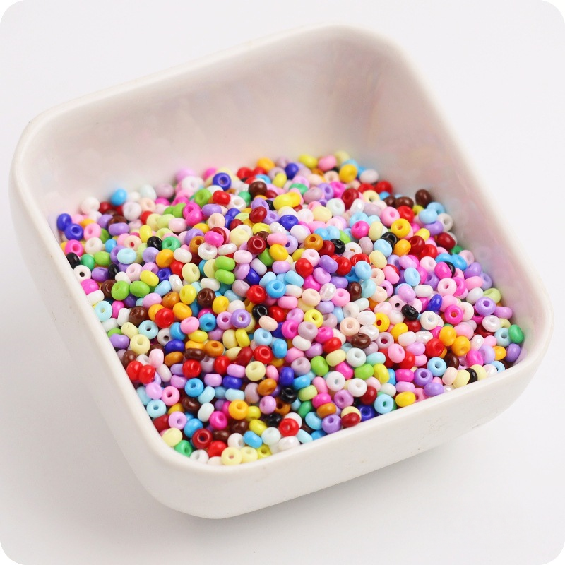 Seed Beads 3mm  Mixade färger ugnshärdade, 30 gram (ca 900st)