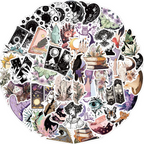 Klistermärken Stickers med vackra motiv tarot mystik tema, 1 set (50 st motiv)