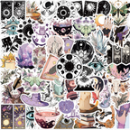 Klistermärken Stickers med vackra motiv tarot mystik tema, 1 set (50 st motiv)