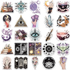 Klistermärken Stickers med vackra motiv tarot mystik tema, 1 set (50 st motiv)