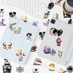 Klistermärken Stickers med vackra motiv tarot mystik tema, 1 set (50 st motiv)