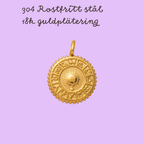 Berlock Hänge Vintage Zodiac 18K Guldpläterad 304 Rostfritt stål, 1 st