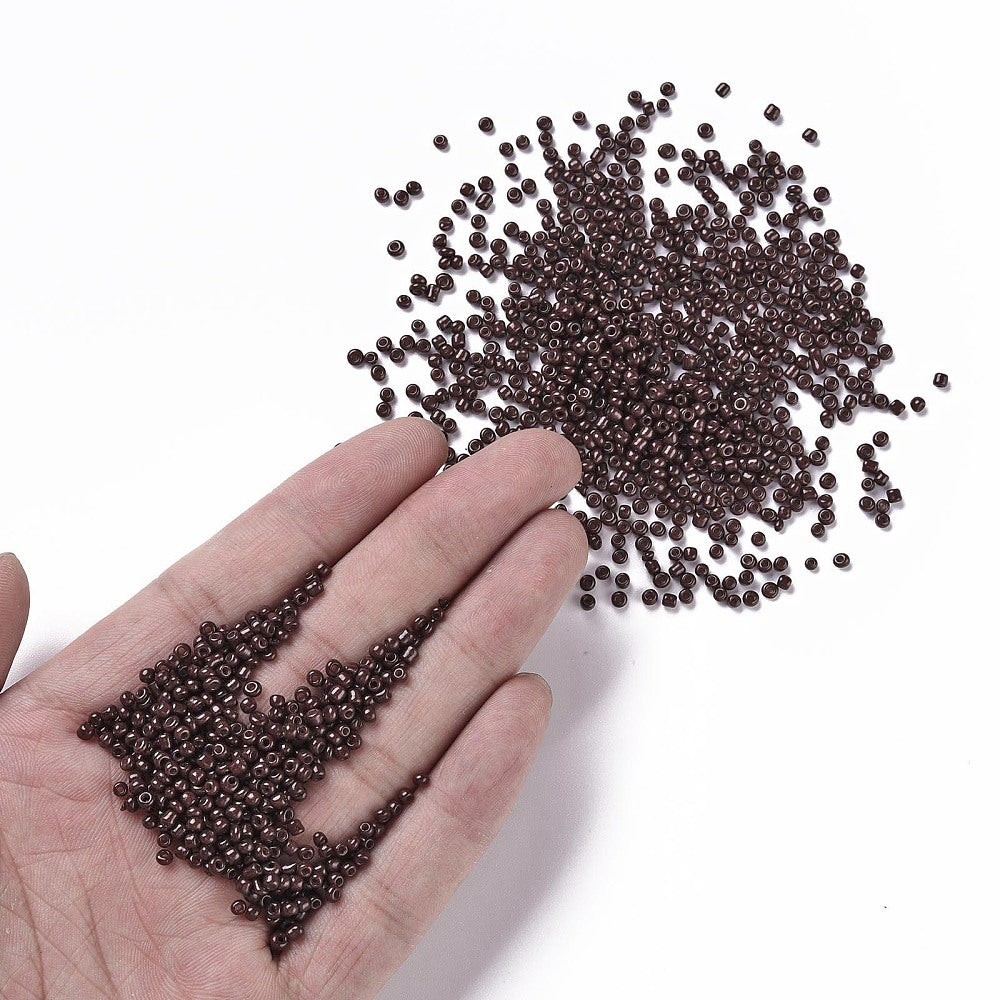 Seed Beads Kokosnötsbrun 2mm, 3mm eller 4mm, 30 gram