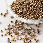 Seed Beads 3mm Guldig Metallic-finnish, 30 gram (ca 900 st)