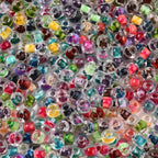 Seed Beads 4mm Transparent med färgad insida mixade, 30 gram
