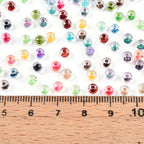 Seed Beads 4mm Transparent med färgad insida mixade, 30 gram