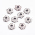 Pärlhattar 7x7mm Platinum, 30-pack
