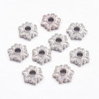 Pärlhattar 7x7mm Platinum, 30-pack