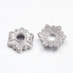 Pärlhattar 7x7mm Platinum, 30-pack