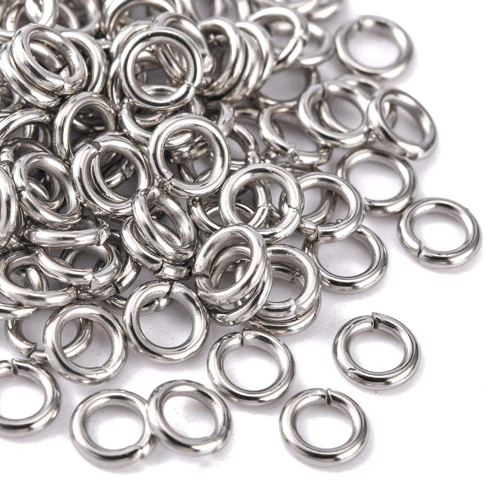 Öppna Bindringar 5x1mm 304 Rostfritt stål, 50-pack