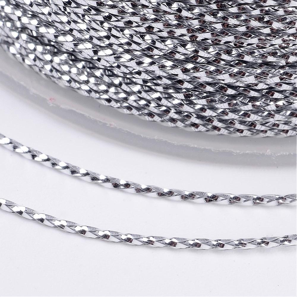 Smyckestråd broderitråd metallictråd silver 0,8 mm, 1 rulle (100 m)