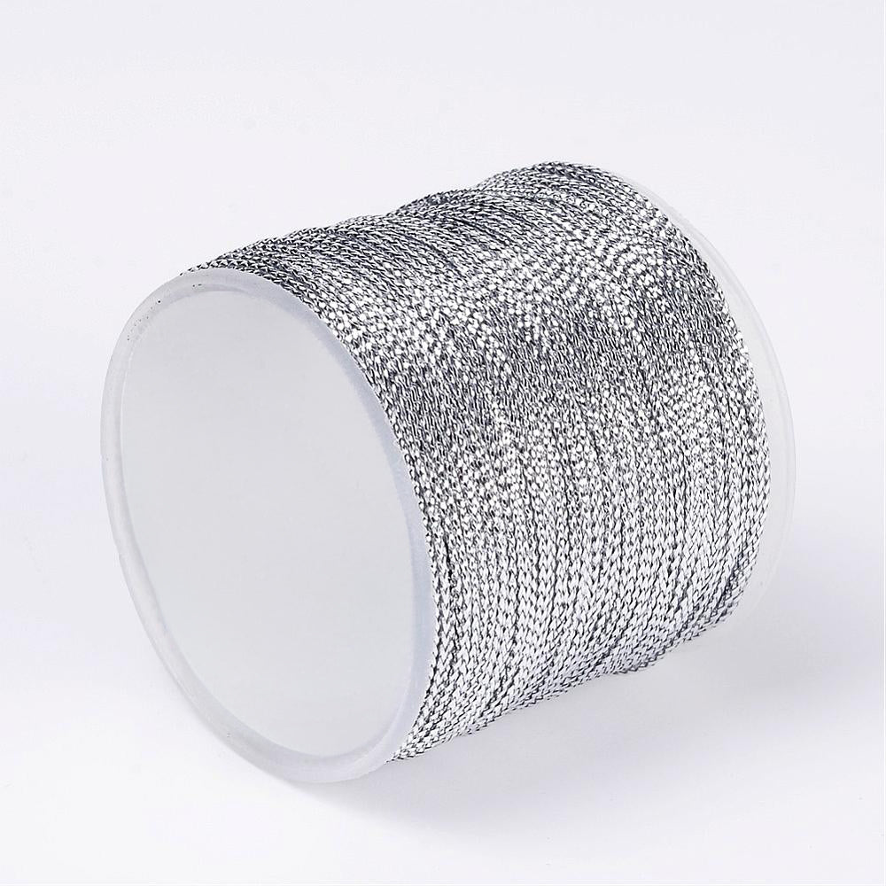 Smyckestråd broderitråd metallictråd silver 0,8 mm, 1 rulle (100 m)